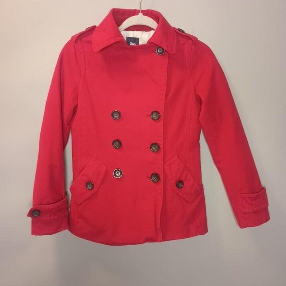 Gap red pea coat in
